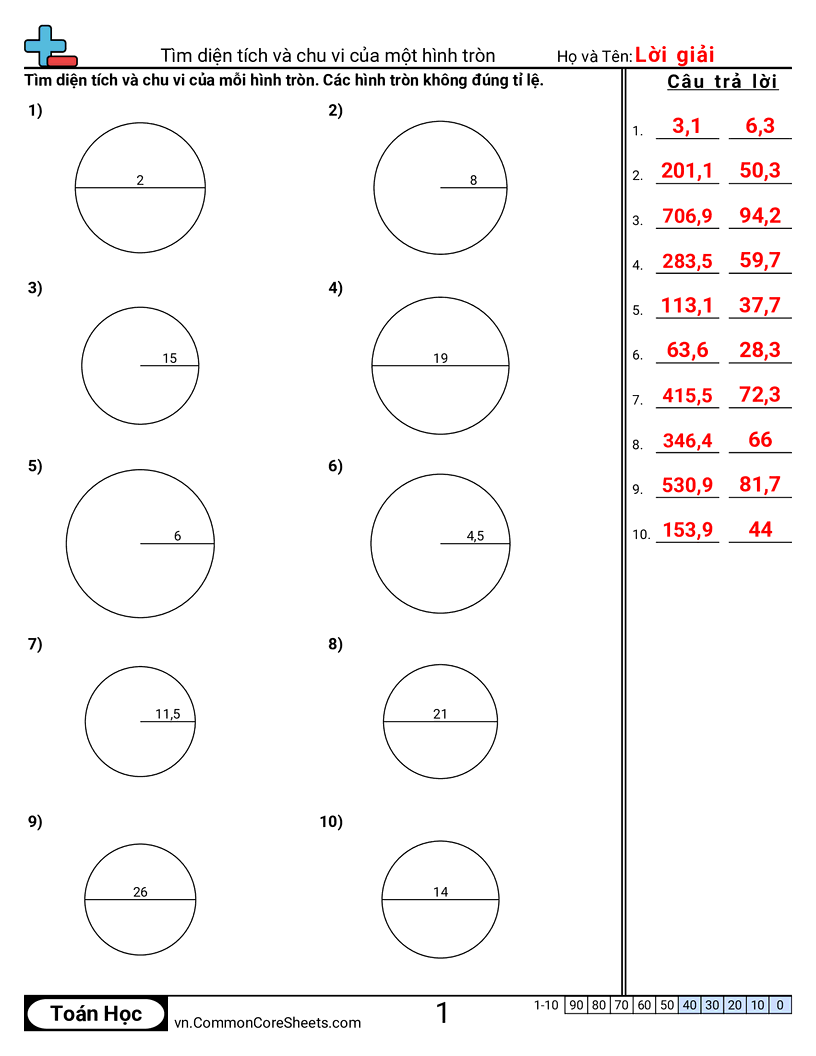 Trang về diện tích & chu vi - dien-tich-va-chu-vi-duong-tron worksheet