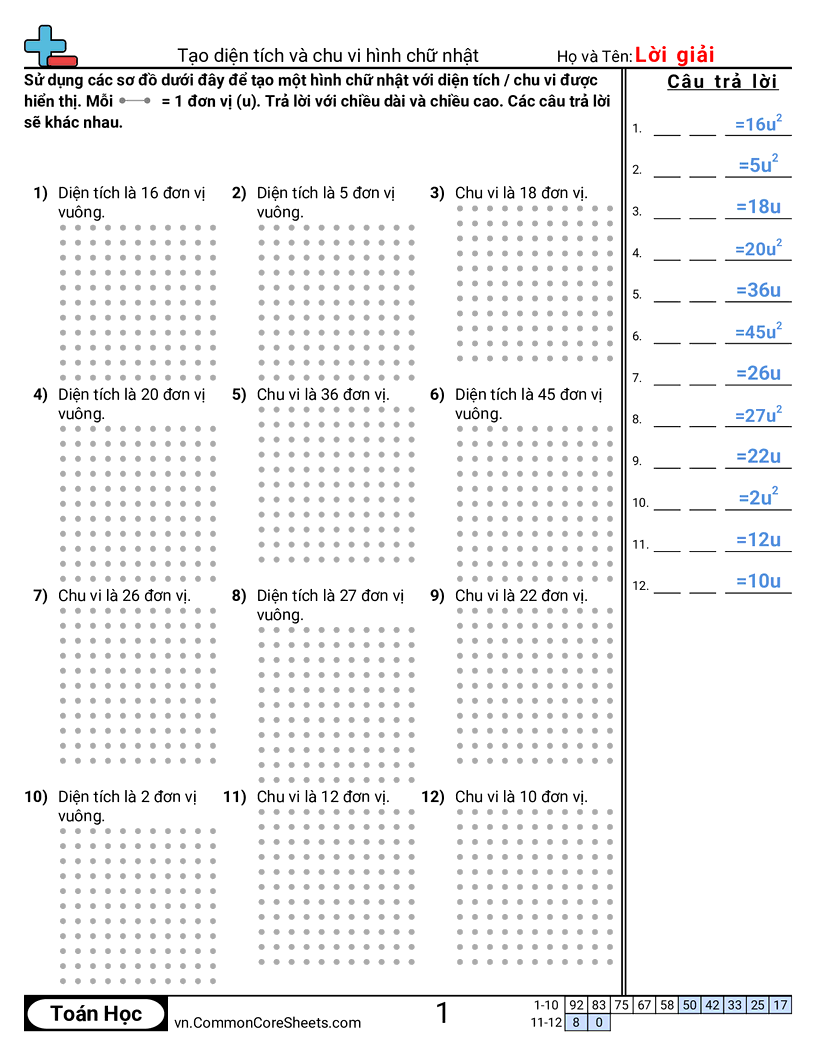 Trang về diện tích & chu vi - tao-hinh-chu-nhat-dien-tich-va-chu-vi worksheet