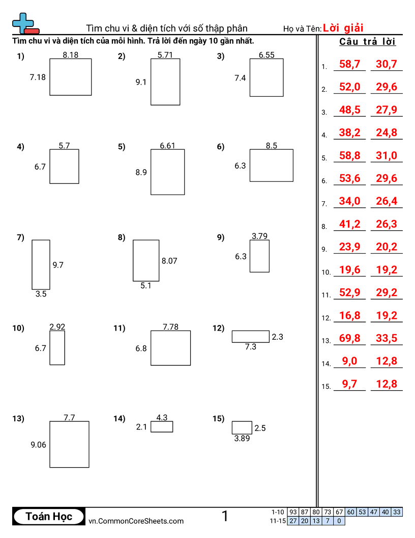 Trang về diện tích & chu vi - tim-chu-vi-dien-tich-voi-so-thap-phan worksheet