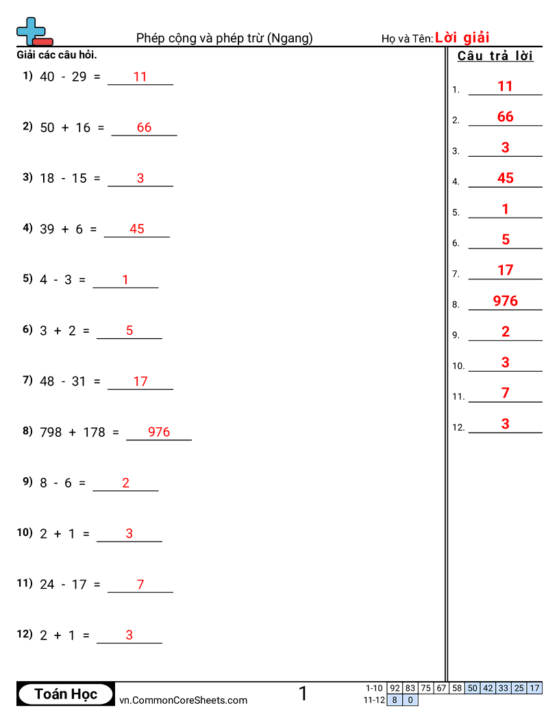 Trang về phép cộng - cong-va-tru-ngang worksheet