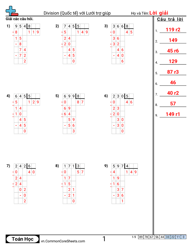 Trang về phép chia - chia-quoc-te-voi-luoi-tro-giup worksheet