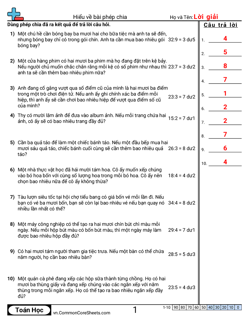 Trang về phép chia - hieu-dap-an-phep-chia worksheet