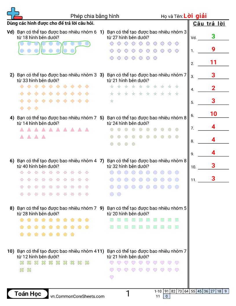 Trang về phép chia - khong-du worksheet