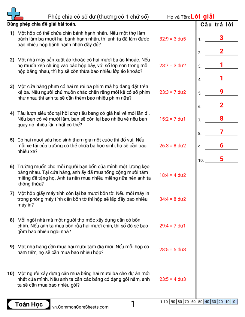 Trang về phép chia - thuong-1-chu-so-co-du worksheet