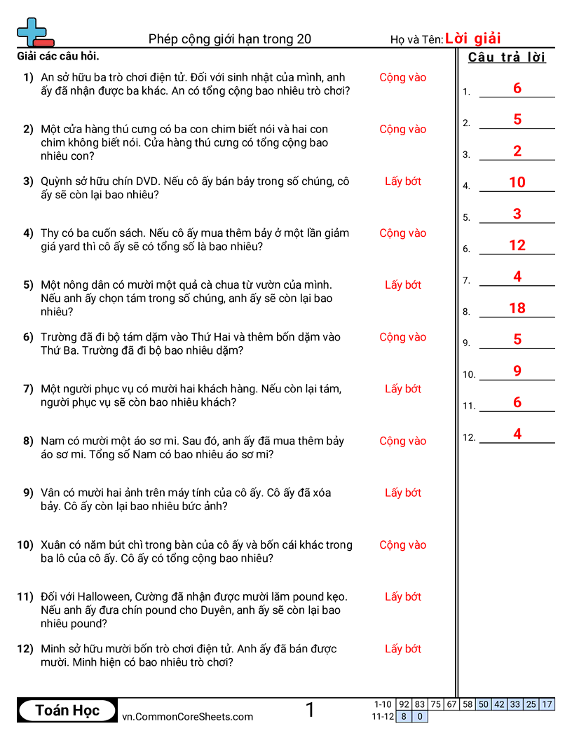 Trang về phép cộng - bai-toan-loi-van-ve-phep-cong-trong-pham-vi-20 worksheet