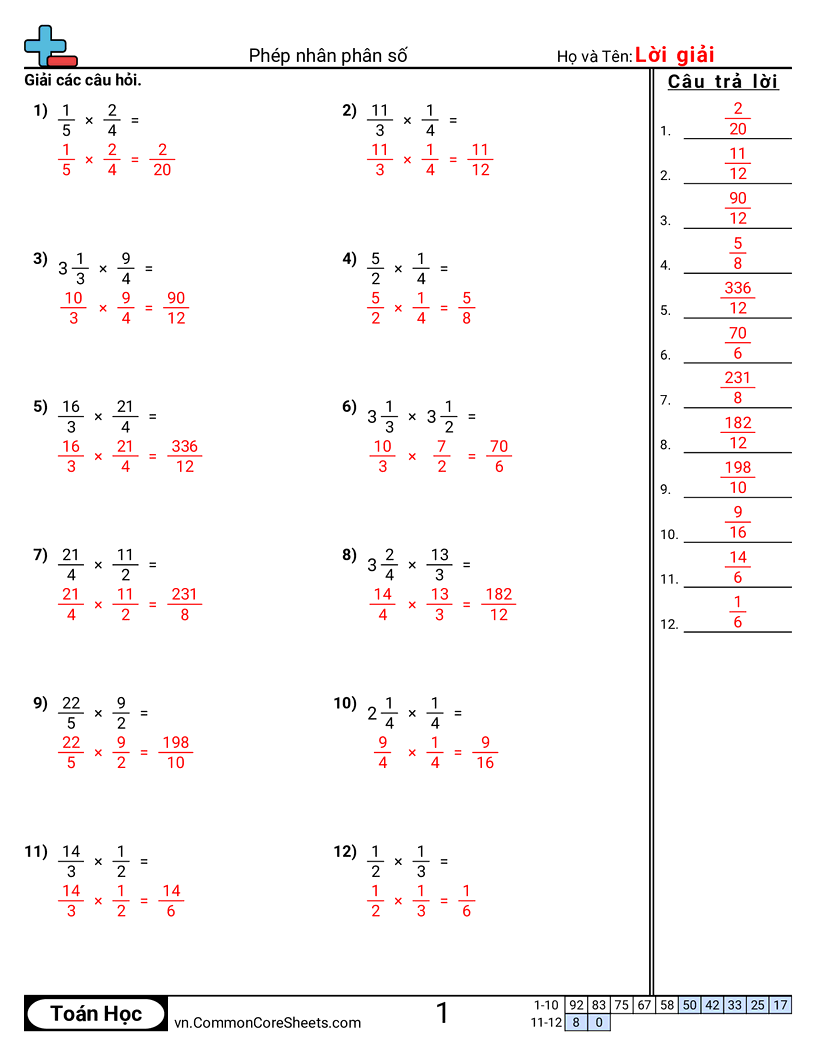 Trang về phân số - nhan-phan-so worksheet