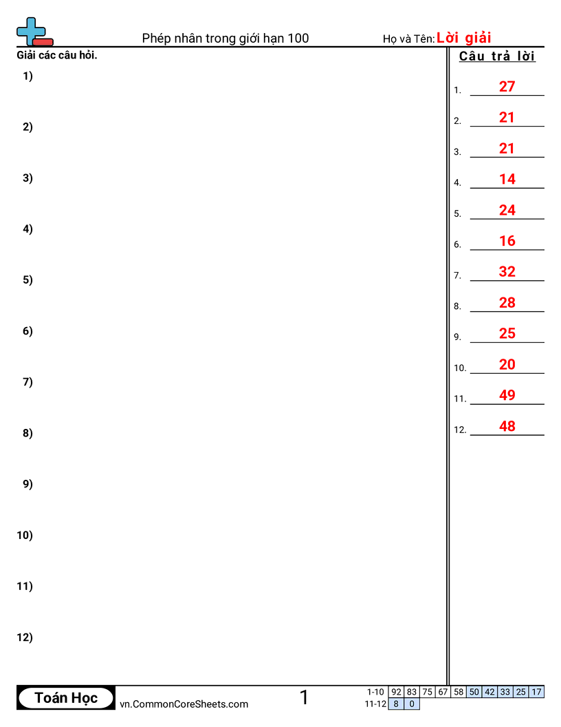 Trang về phép nhân - bai-toan-loi-van-phep-nhan-trong-pham-vi-100 worksheet