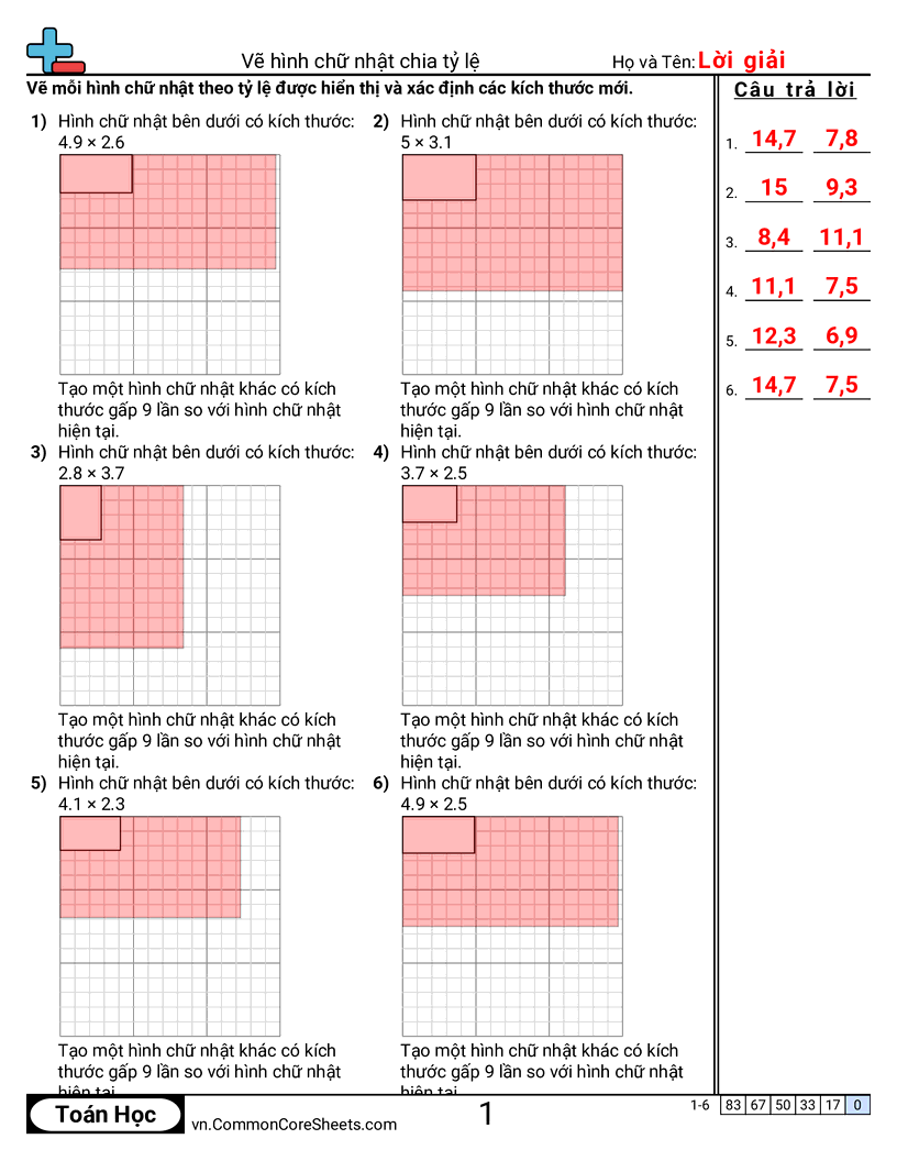 Trang về các hình - ve-hinh-chu-nhat-theo-ti-le worksheet