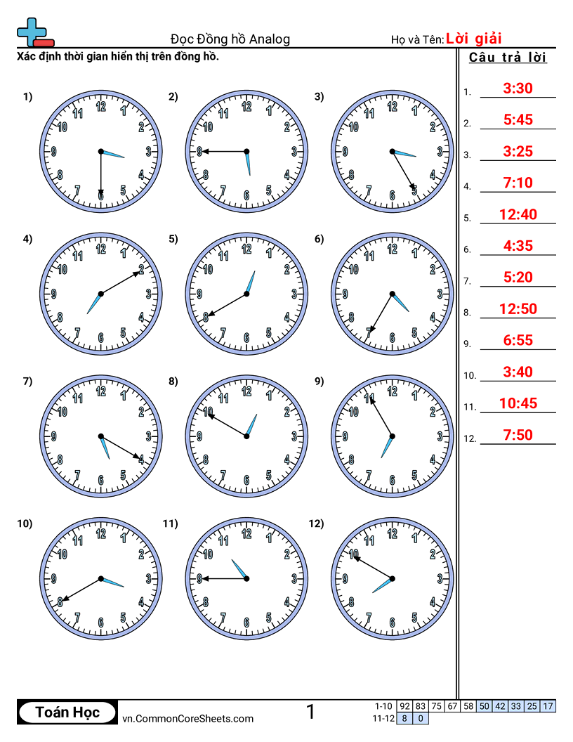 Trang về thời gian - doc-dong-ho-moi-5-phut worksheet